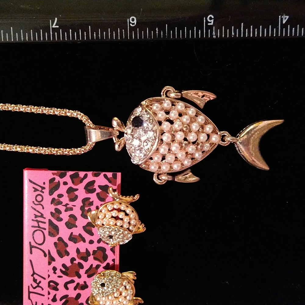 Fish Pendant with Fish Earrings
